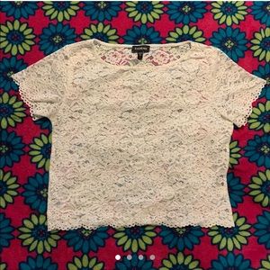 BeBe Lace Floral Shirt